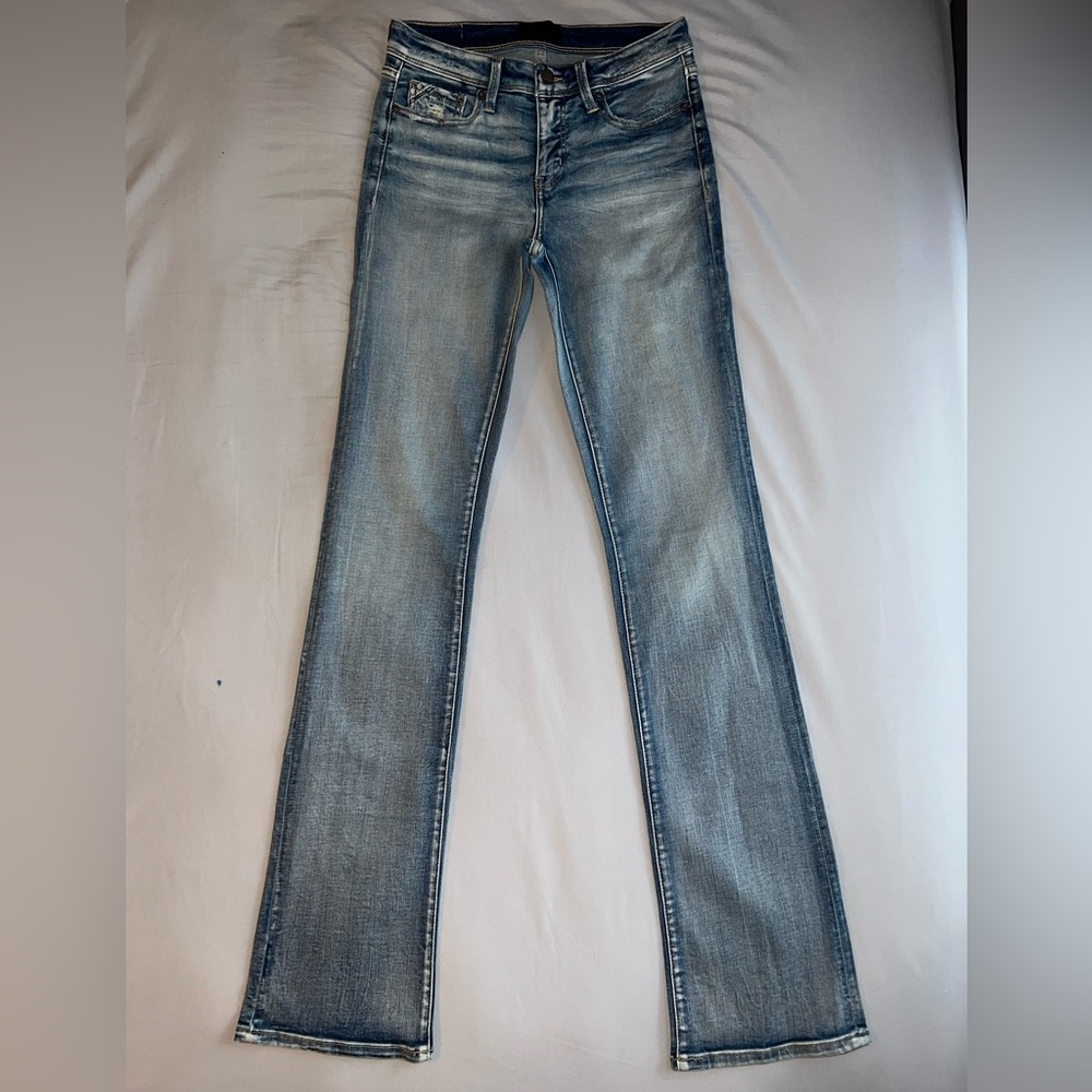 Buckle Black Light Wash Blue Denim Bootcut Jeans
